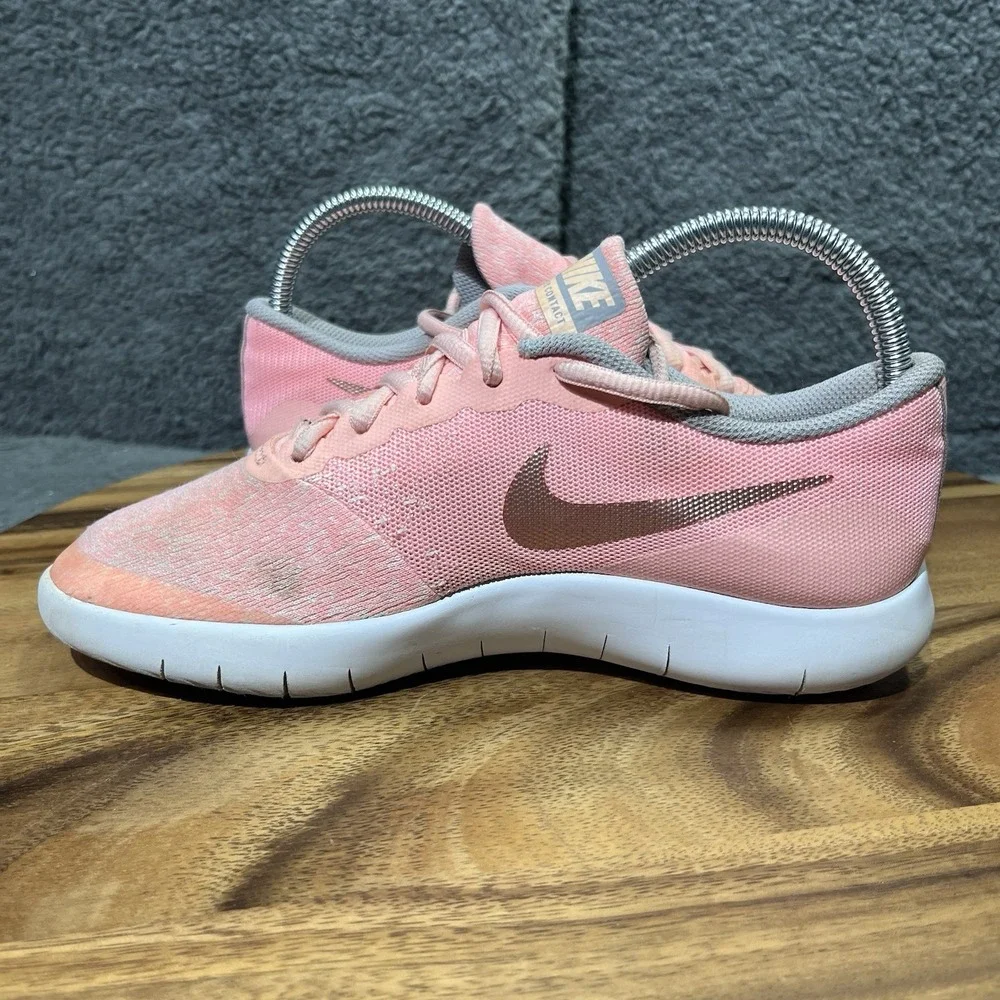 Girls Kids Youth Nike Flex Contact 917937 600 Pink White Sneakers Shoes Size‎ 5